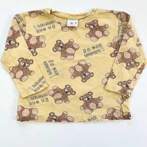 Zara Kids Yellow Teddy Bear Long Sleeve Tee
